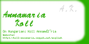 annamaria koll business card